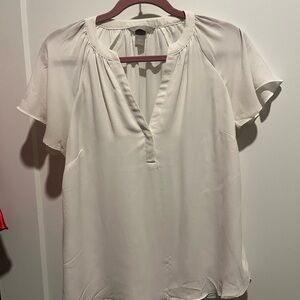 H&M Cream Blouse with V-Neck